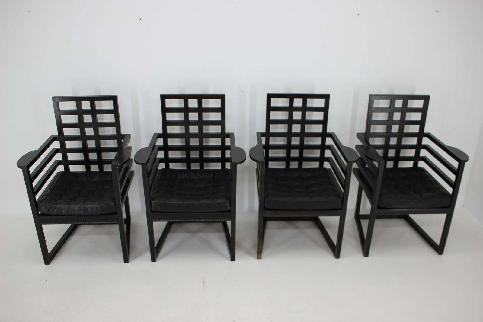 Set Of Four Josef Hoffmann Armloffel Chairs Made By Wittmann, Austria photo Furniture