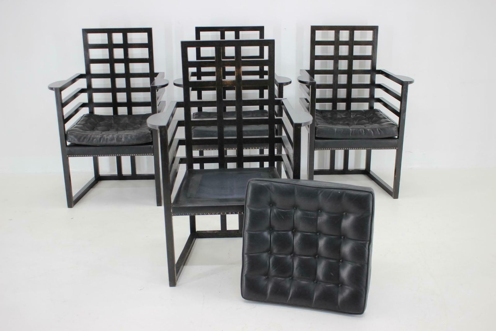 photo buy Set Of Four Josef Hoffmann Armloffel Chairs Made By Wittmann, Austria