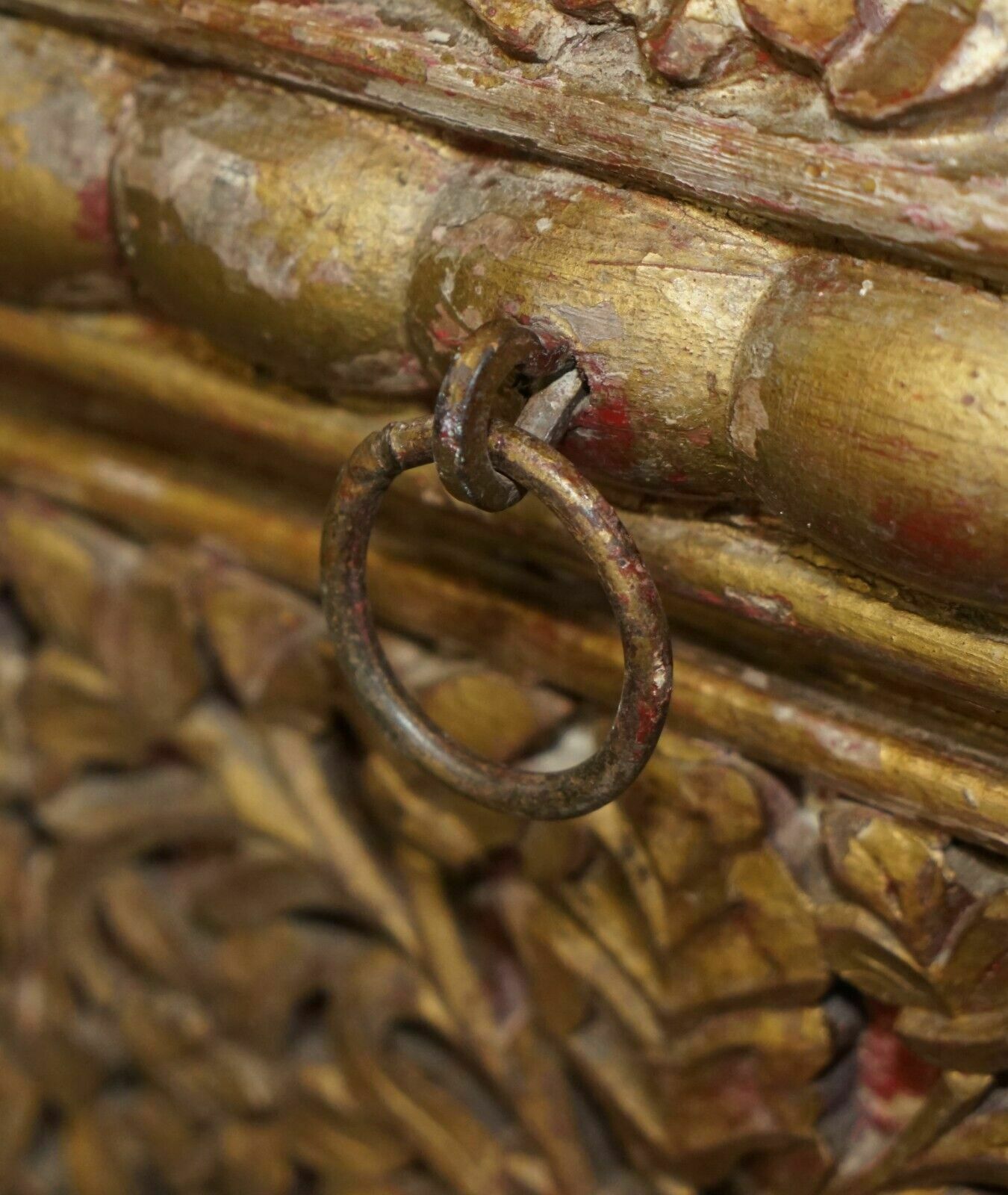 2850.0 Antique Indian 18th Century Hand Carved & Painted Coffer Linen Trunk Or Chest photo