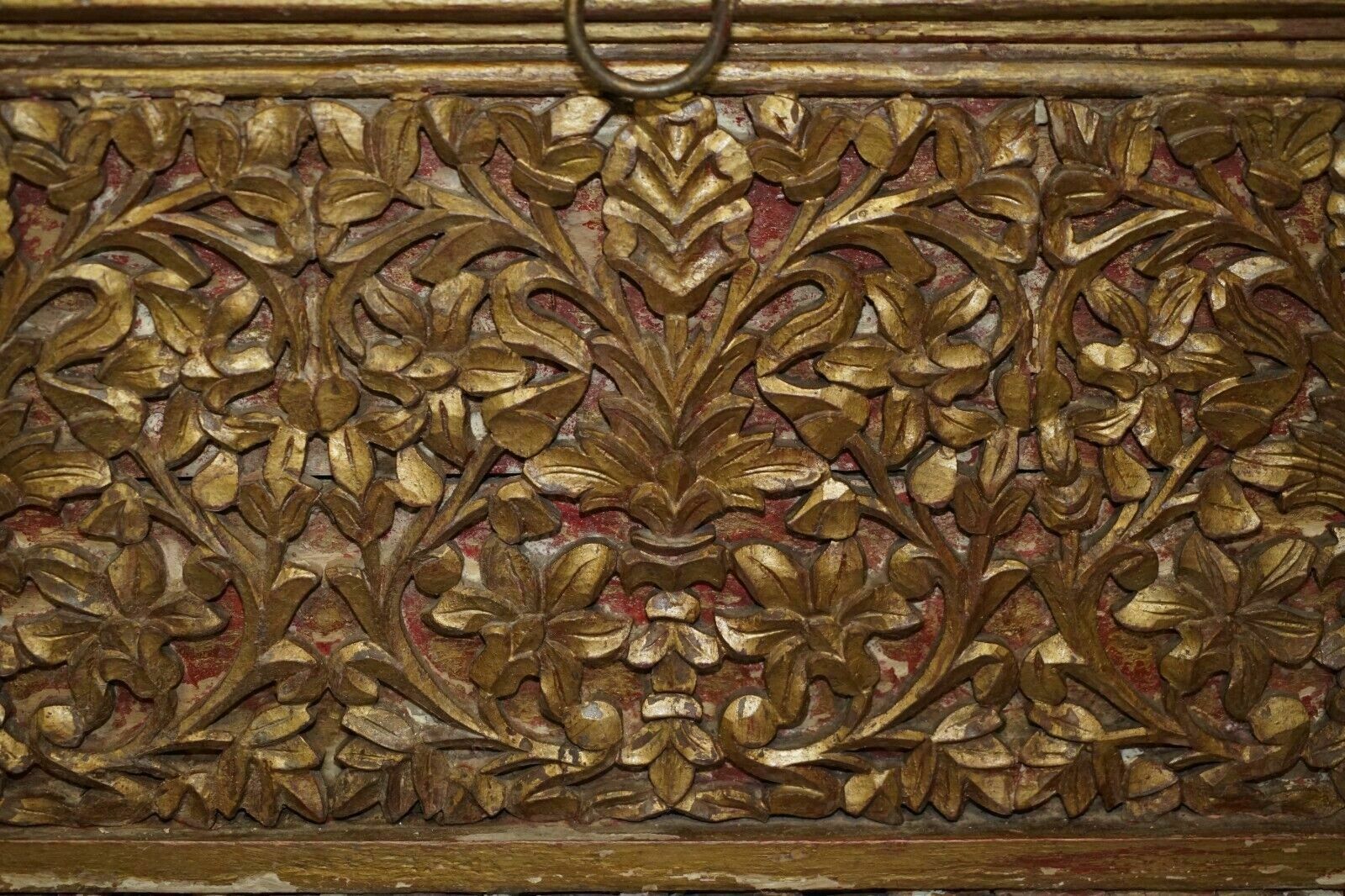 photo buy Antique Indian 18th Century Hand Carved & Painted Coffer Linen Trunk Or Chest