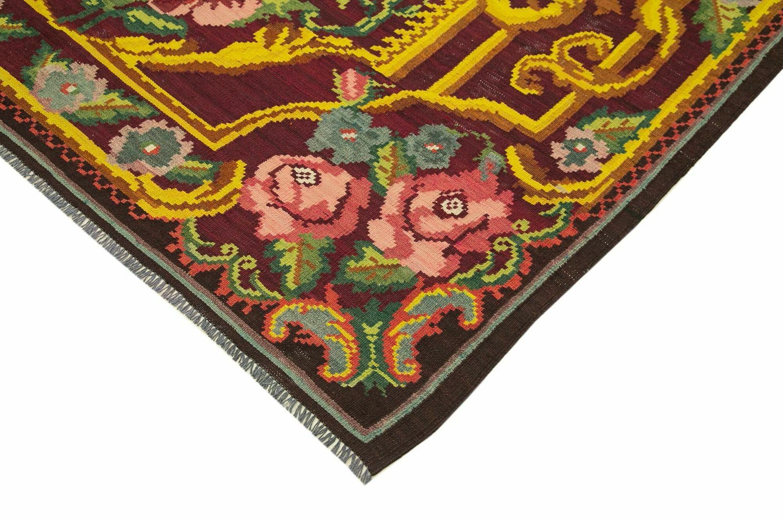 Handmade Vintage 200 Cm X 296 Cm Bessarabian Kilim Rug photo Textiles