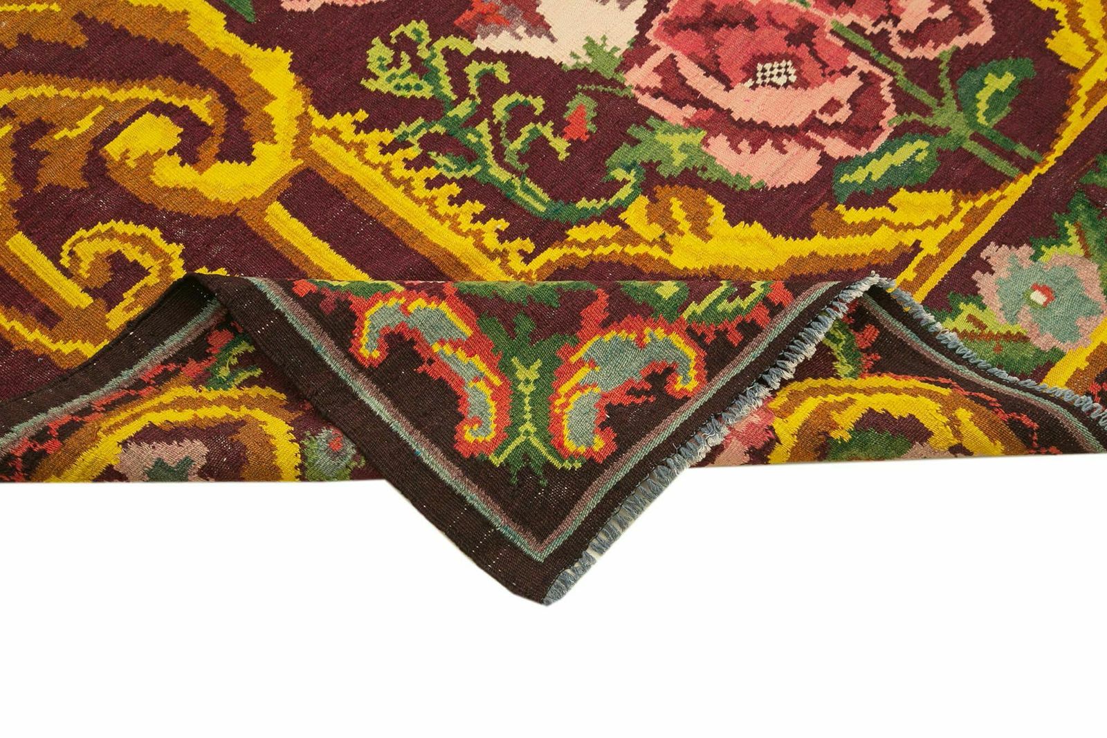 Handmade Vintage 200 Cm X 296 Cm Bessarabian Kilim Rug photo vinterior