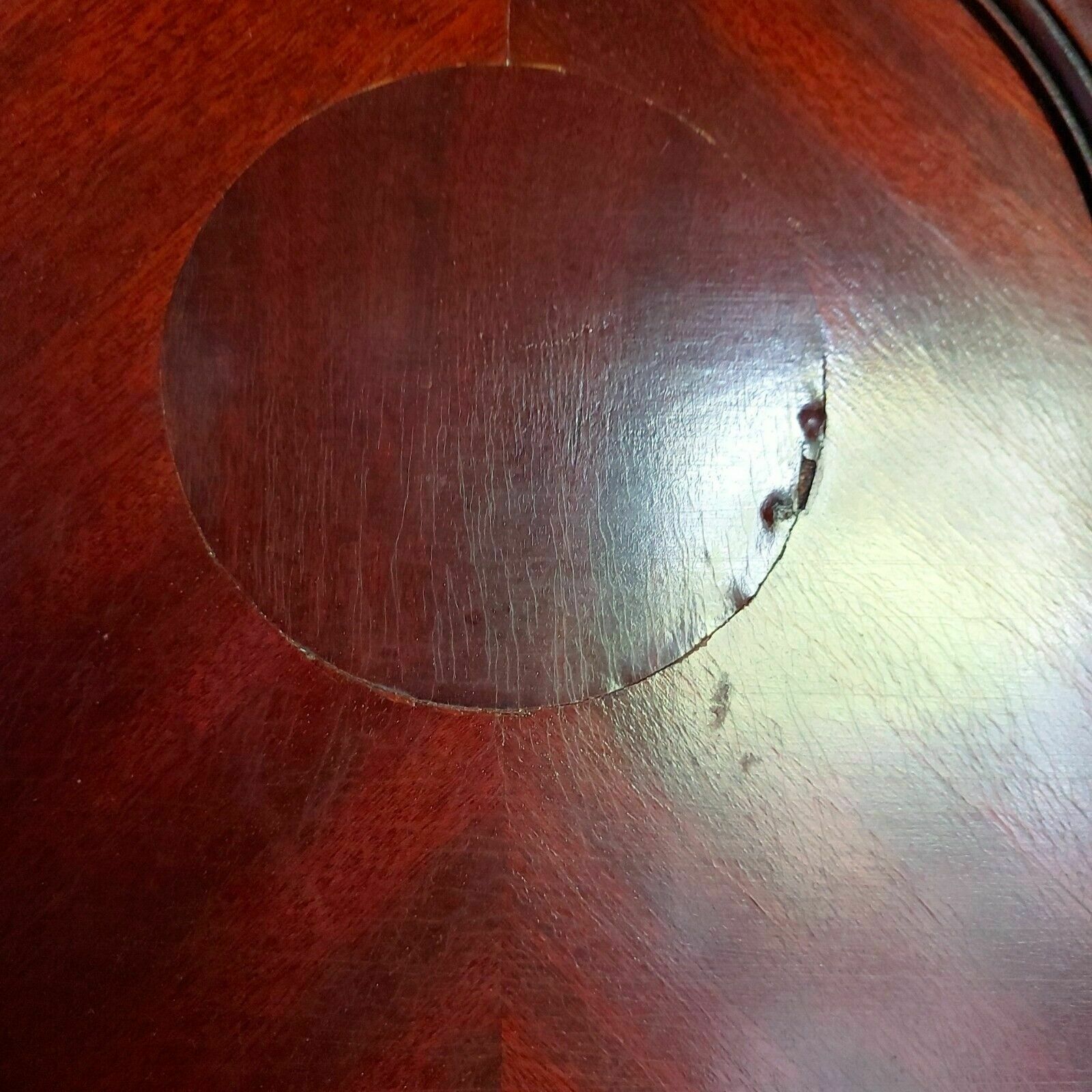 1920's Mahogany Double Door Display Cabinet On Queen Anne Legs For Restoration photo vinterior