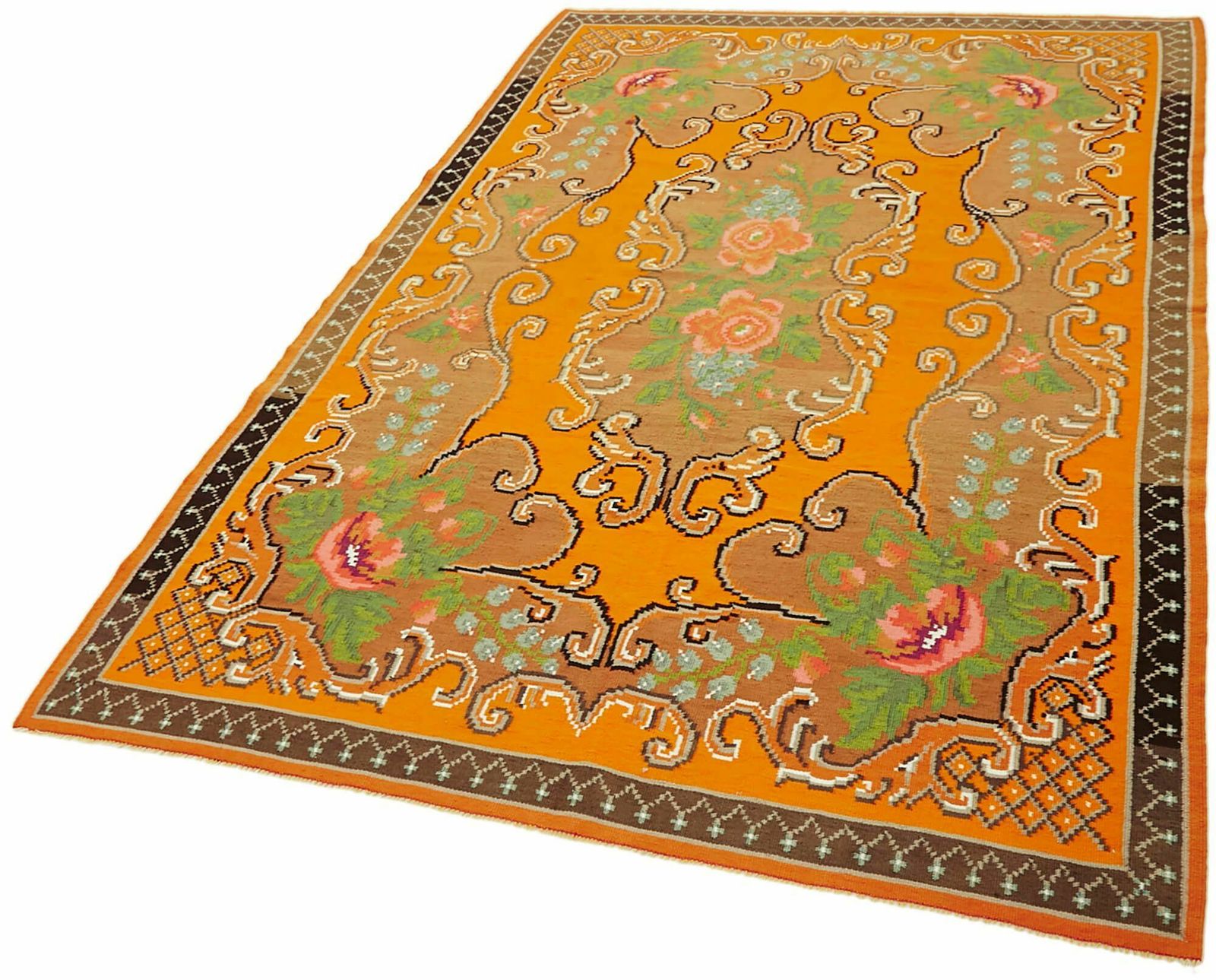 Handmade Vintage Moldovan 175 Cm X 261 Cm Kilim Rug photo for sale