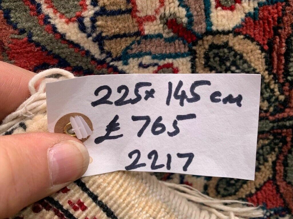 photo vinterior Vintage Turkish Rug 225x145 Cm, Tribal Wool Carpet Large