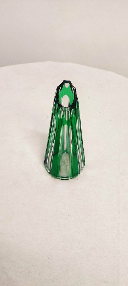 Bohemian Crystal Vase Czech Republic 1980s photo vintage