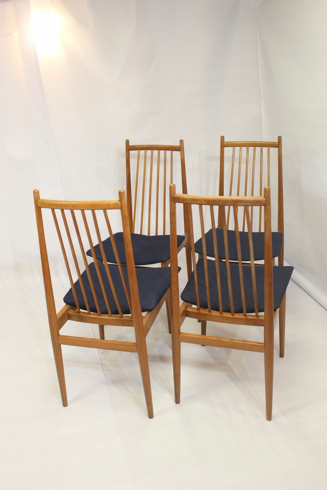 Set Of 4 Scandinavian Chairs From The 70s photo vintage