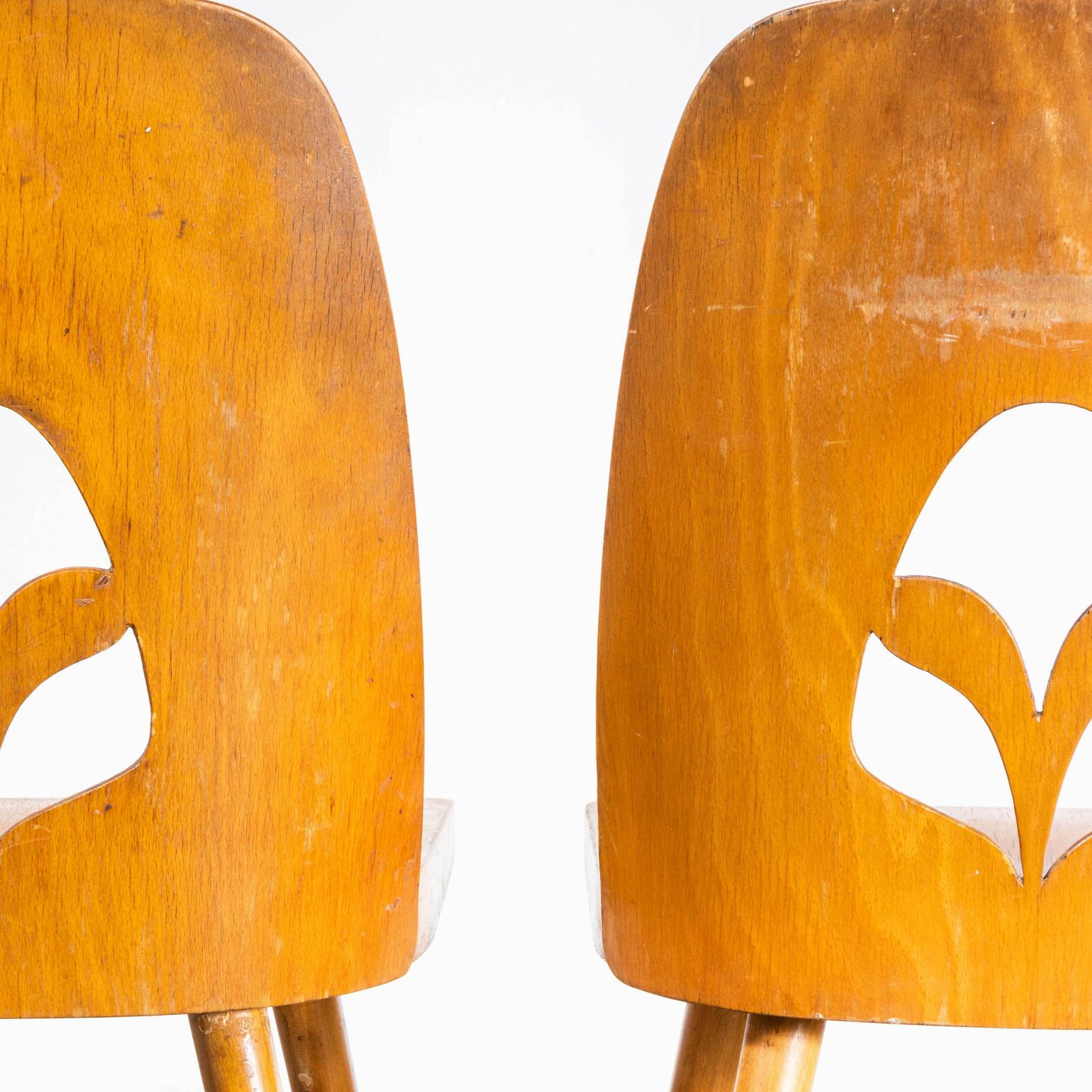 1950’s Fretwork Detail Dining Chairs By Radomir Hoffman – Pair photo furniture