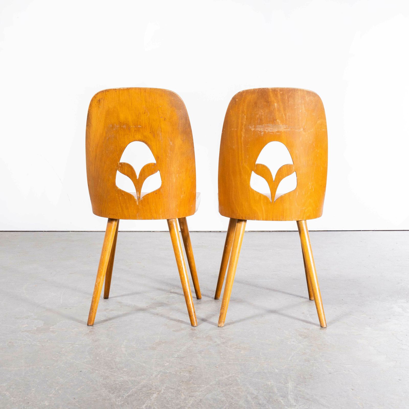 1950’s Fretwork Detail Dining Chairs By Radomir Hoffman – Pair photo buy