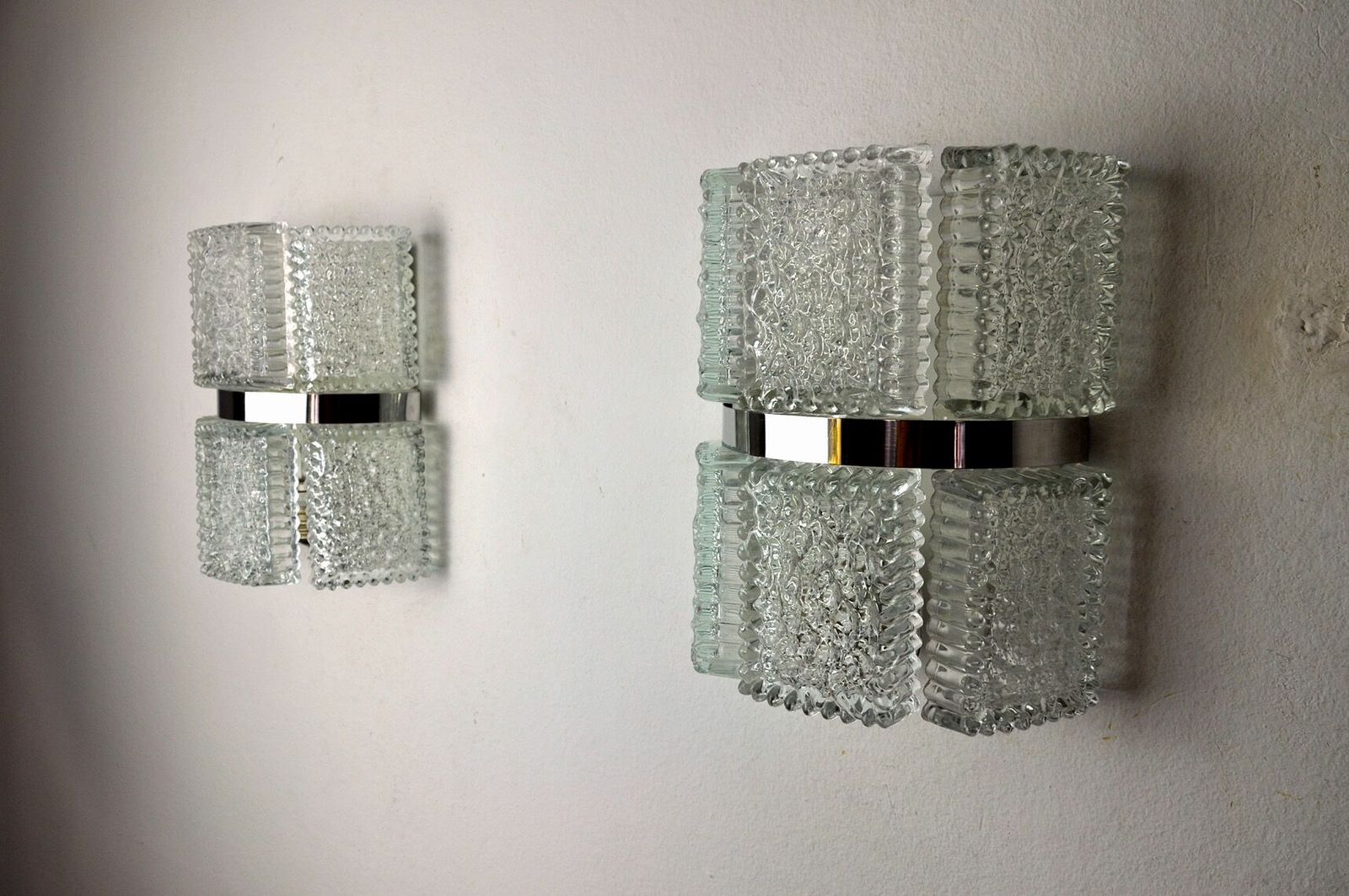 Pair Of Sconces By Kaiser Leuchten, Frosted Glass, Germany, 1960 photo 1785.0