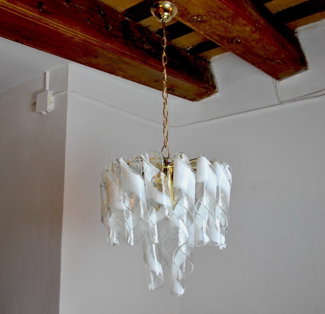 Spiral Chandelier By Simoeng, Murano Glass, Italy, 1960 photo 2145.0