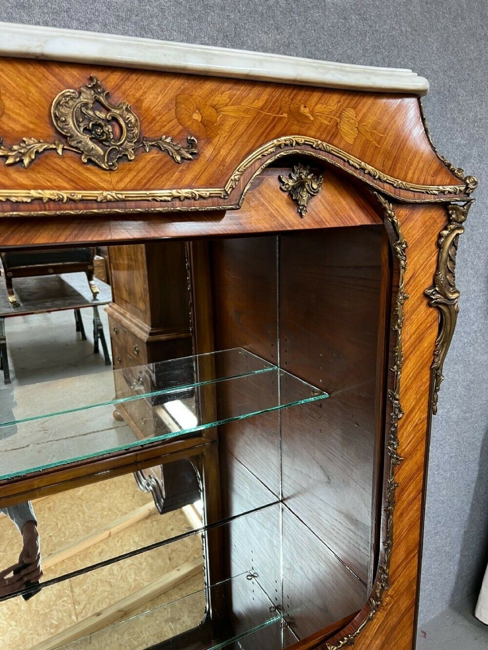 Stunning French Kingwood & Marquetry Cocktail Cabinet photo vintage