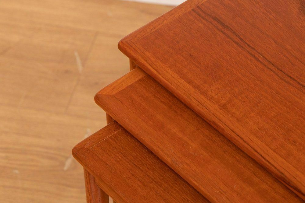Danish Teak Nest Of Tables C.1980 photo vintage