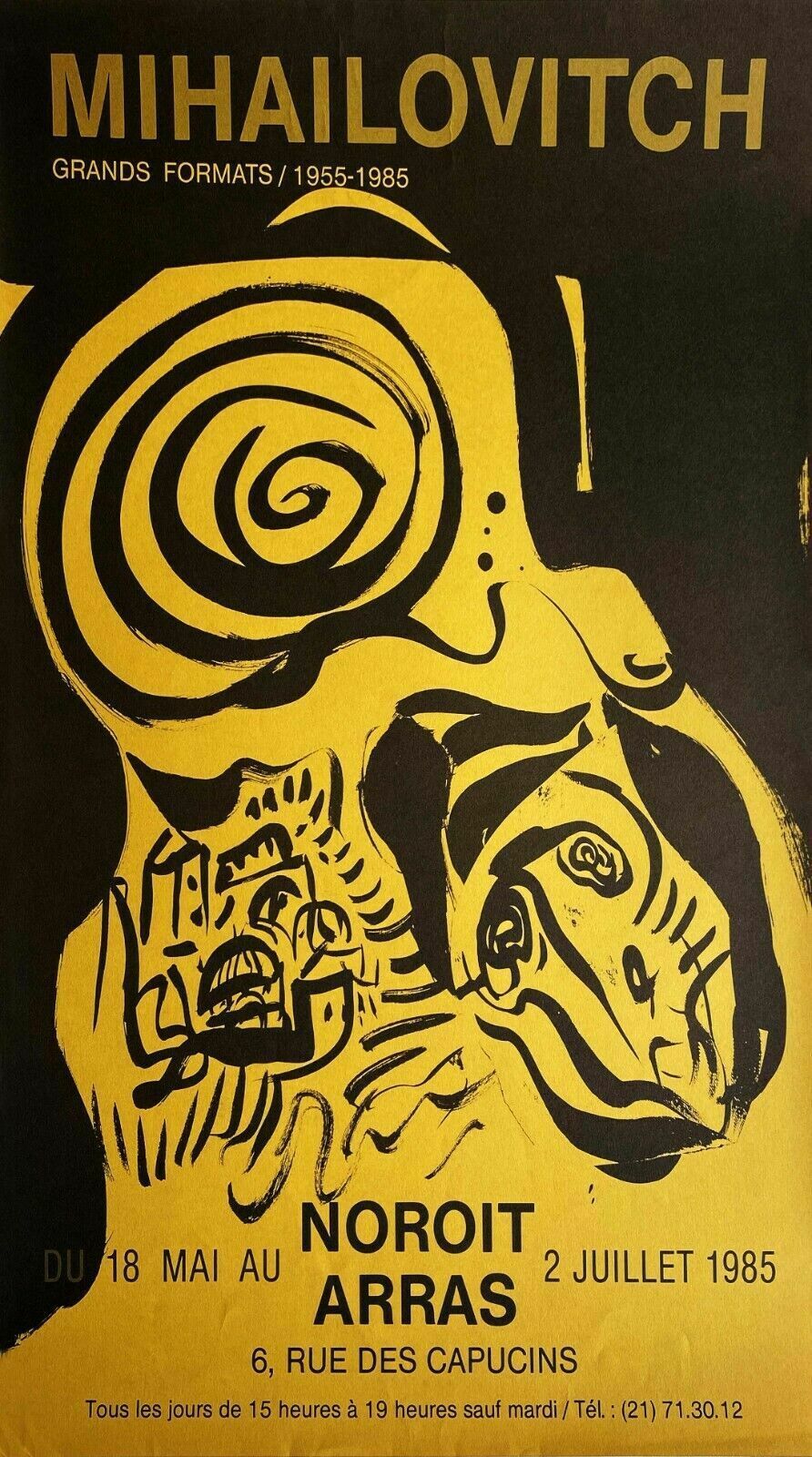 Original Poster Milorad Mihailovitch   Exhibition 1985