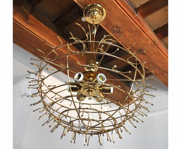 photo for sale Floral Chandelier In Cut Crystals By Bakalowits And Söhne, Austria, 1970