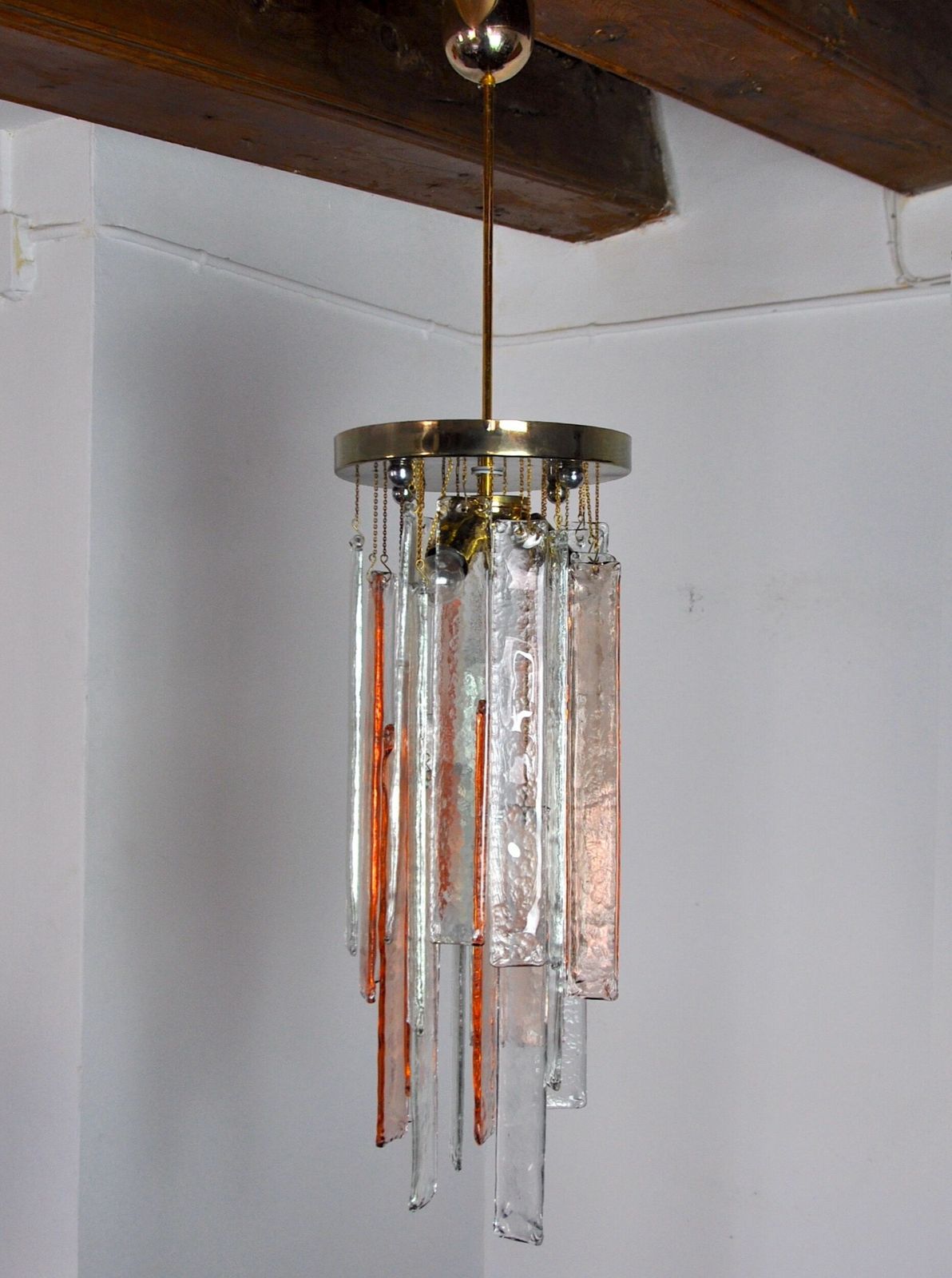 Poliarte Chandelier By Albano Poli, Pink And Transparent Murano Glass, Italy, 1970 photo furniture