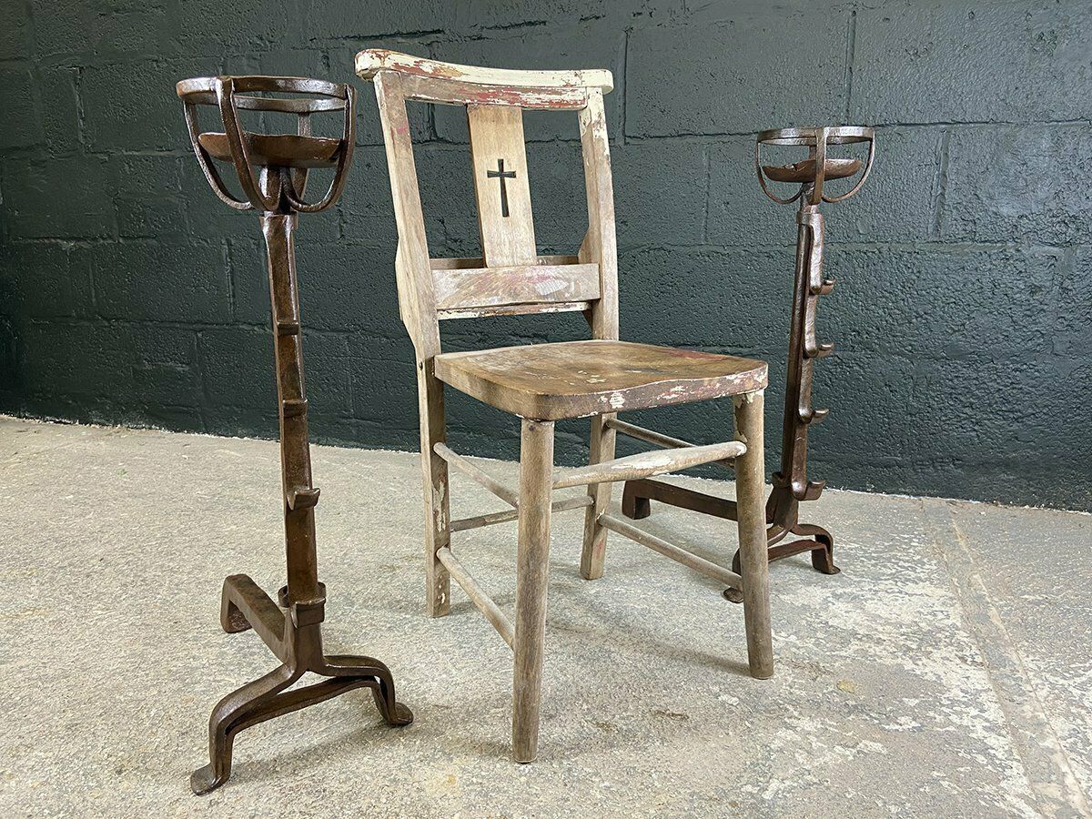 photo furniture Pair Of French Wrought Iron Fire Dogs