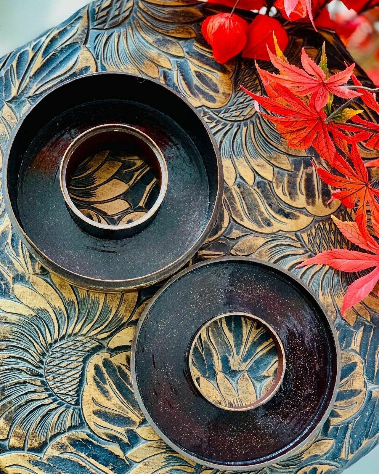 100.0 Vintage Hoop Shaped “Chao Zhu” Necklace Box photo