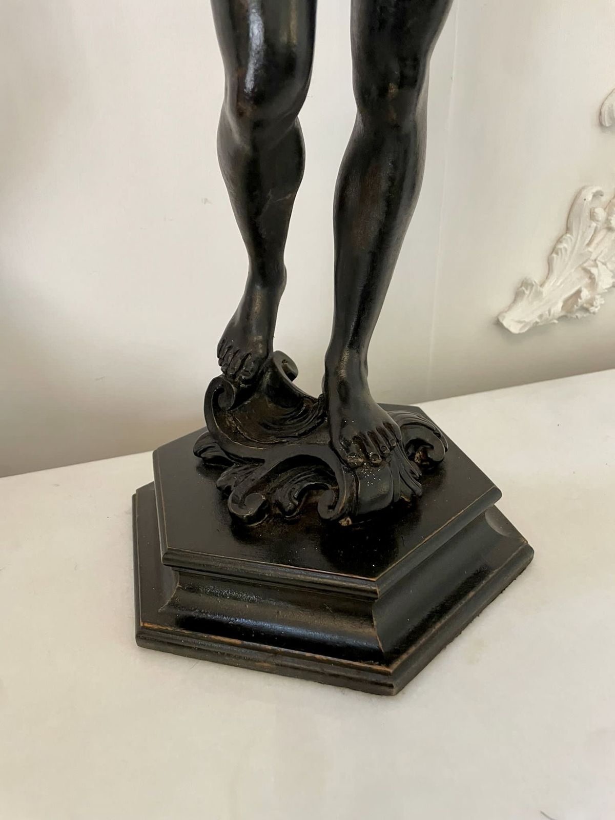 Fine Pair Of Antique Carved Ebonised Figures photo buy