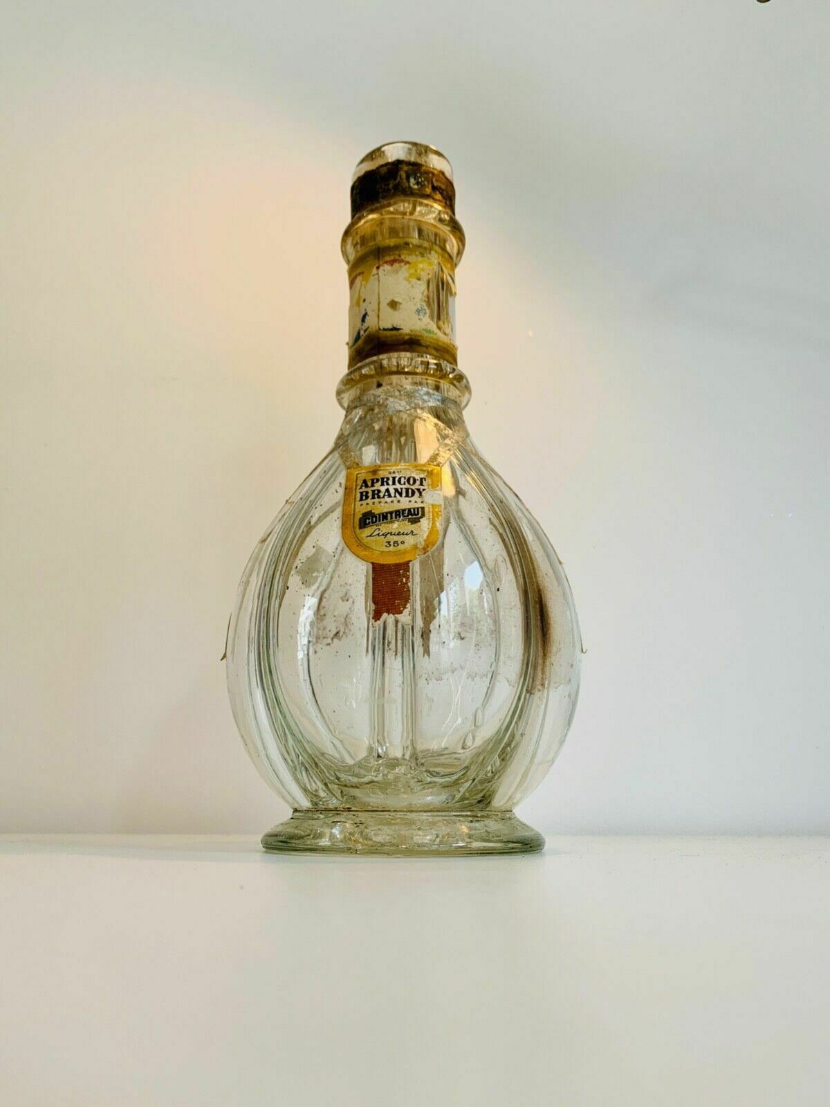 Rare & Unusual Four Chamber Glass Liqueur Bottle Cointreau 1960s photo for sale