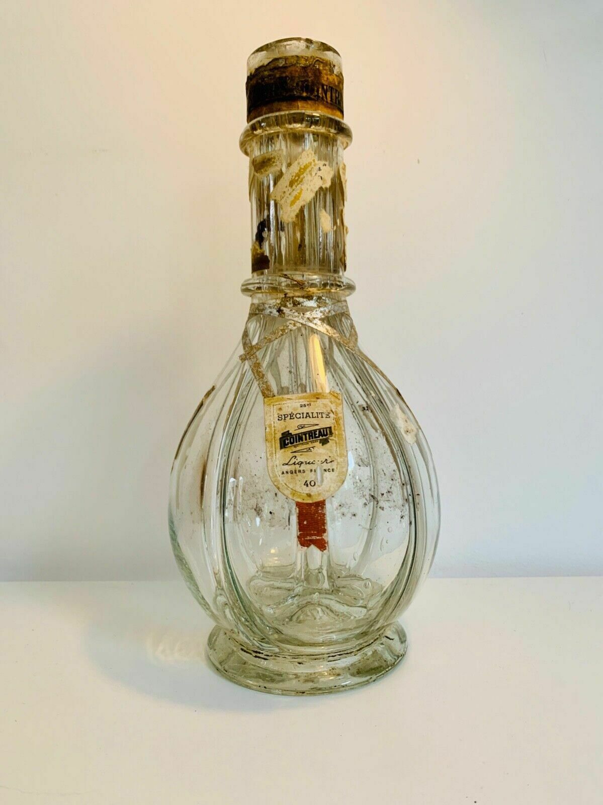 Rare & Unusual Four Chamber Glass Liqueur Bottle Cointreau 1960s photo 50.0