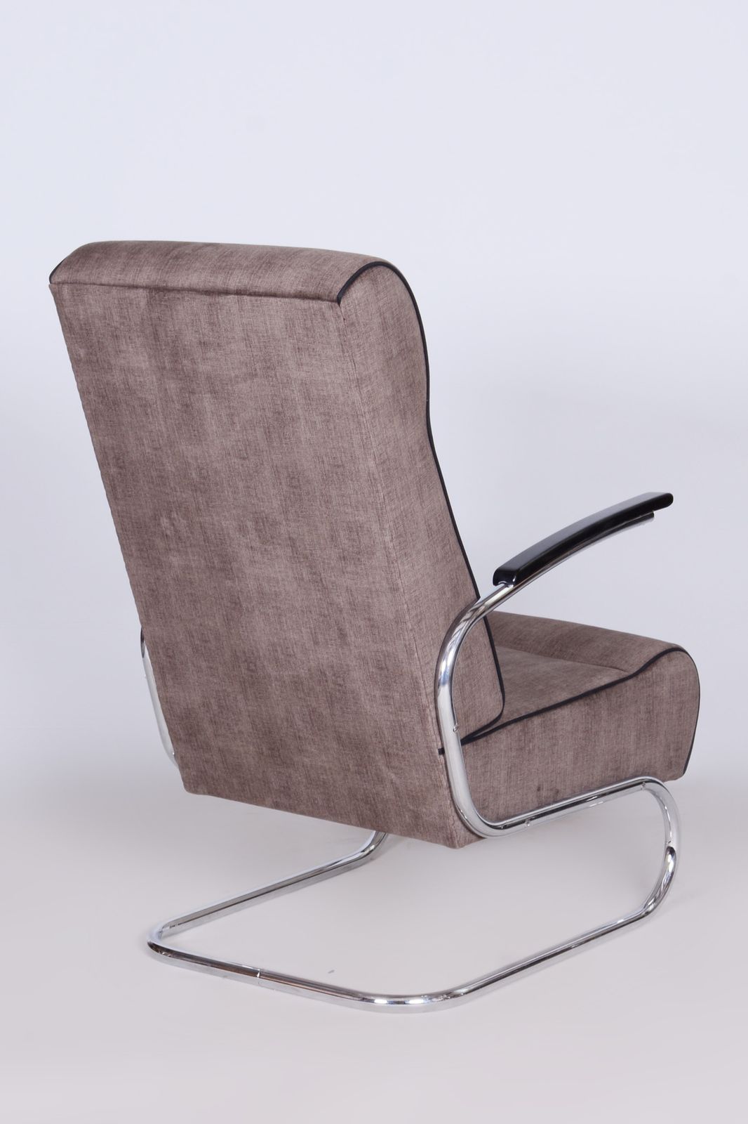 photo vinterior Bauhaus Armchair By Mücke Melder, Restored, New Upholstery, High Quality Fabric, Czechia, 1930s