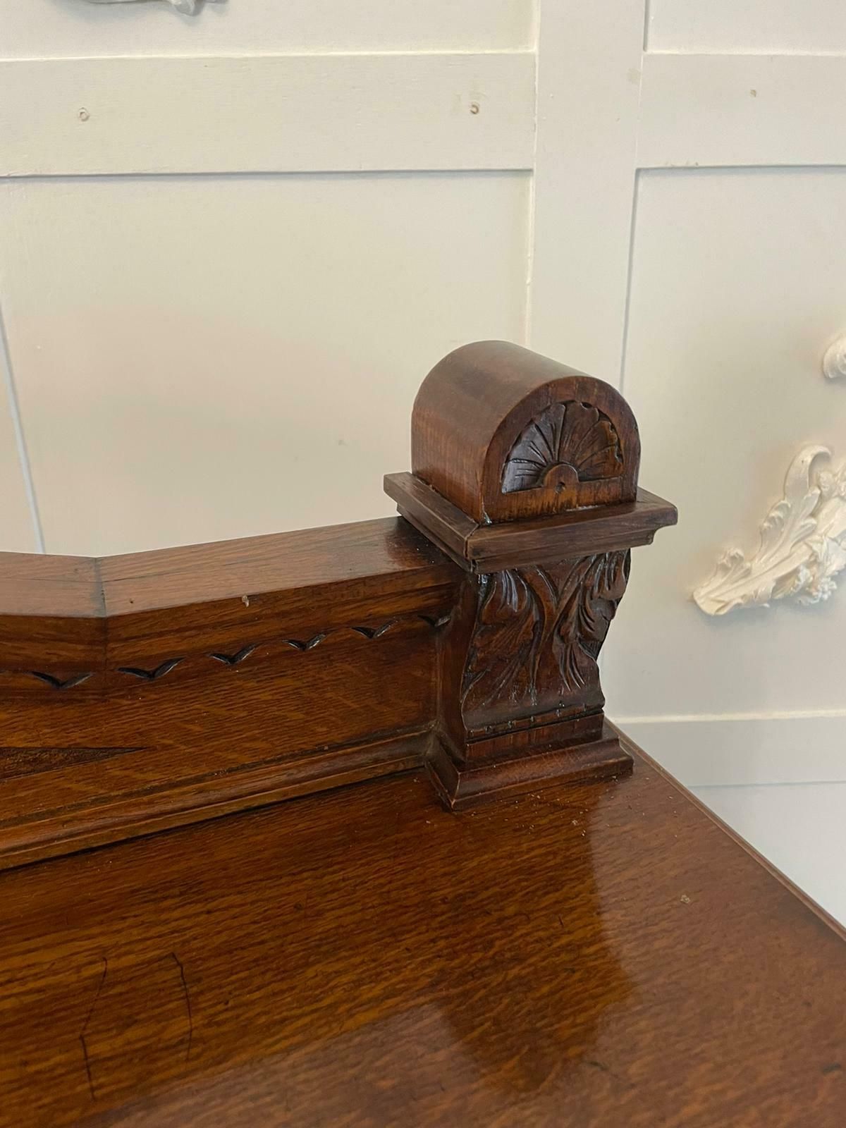 photo for sale Quality Antique Carved Oak Dumbwaiter