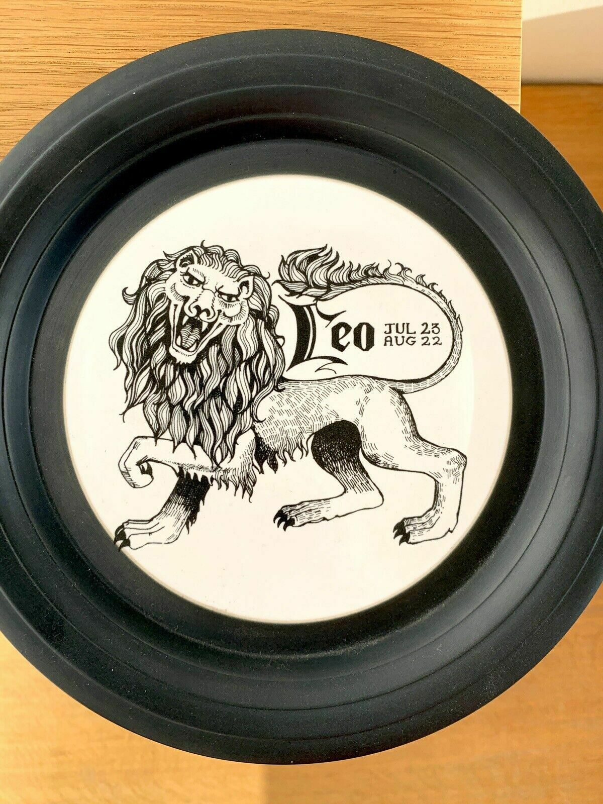 Rare Hornsea Pottery Leo Horoscope Zodiac Plate By John Clappison 1960's photo furniture