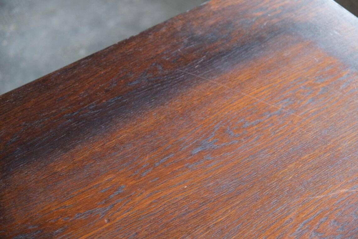 Large Bauhaus Side Table / Bauhaus Shelf In Dark Brown photo Furniture