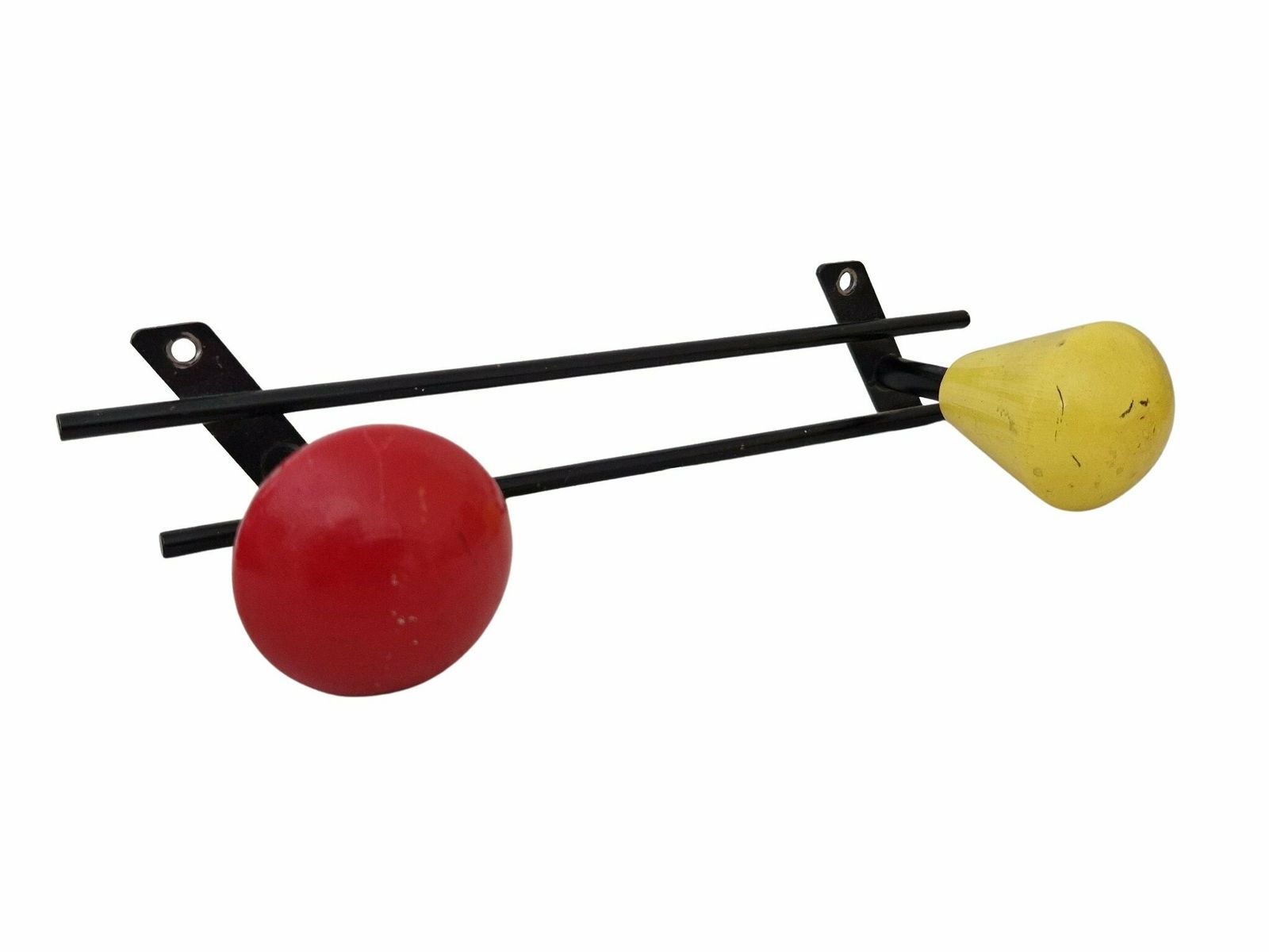 Mcm Atomic Era Coat Rack And Hat Hooks, 1950s French Mid Century Modern Sputnik Home Wall Decor