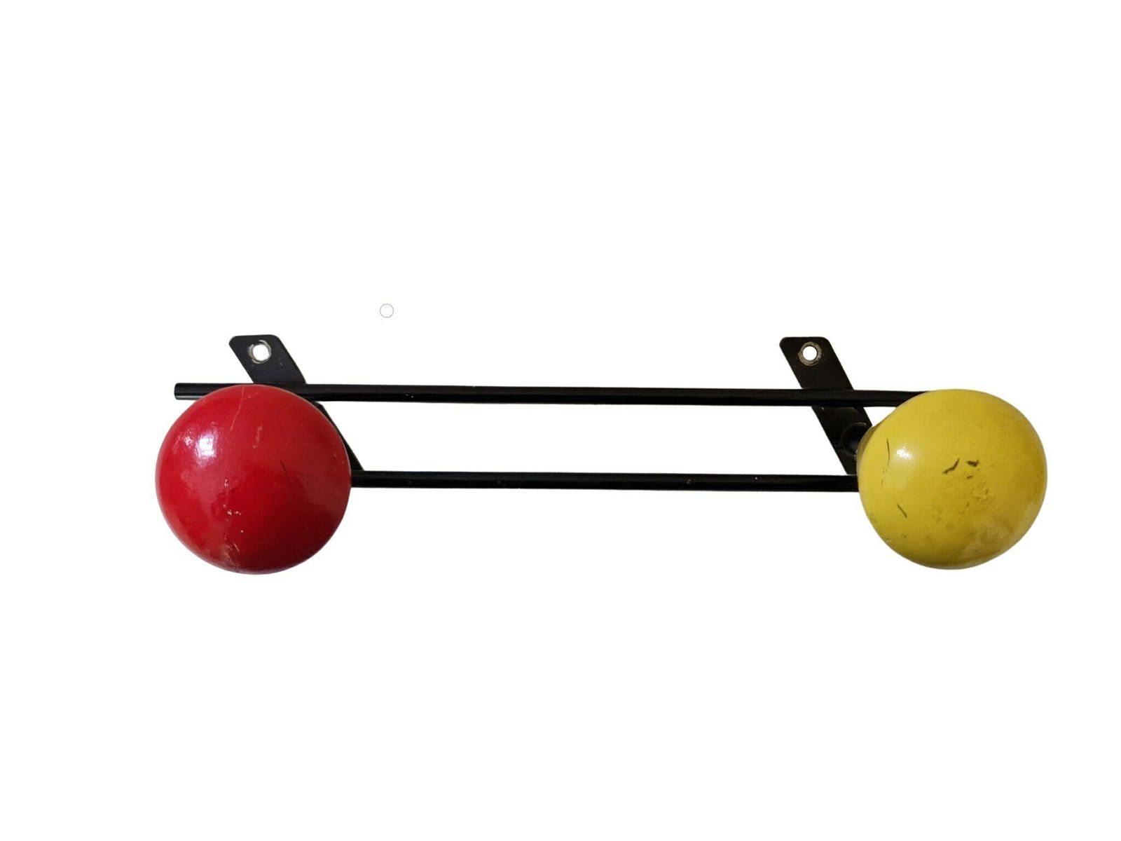 Mcm Atomic Era Coat Rack And Hat Hooks, 1950s French Mid Century Modern Sputnik Home Wall Decor photo for sale