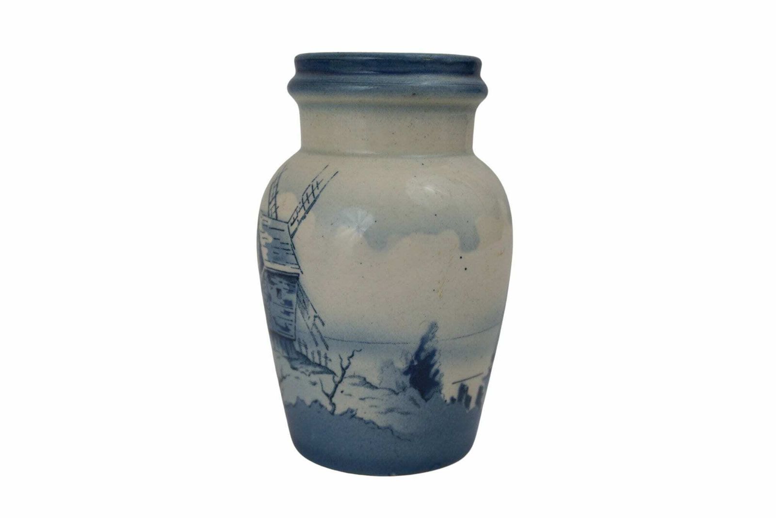 Antique French Mustard Pottery Pot, K&G Luneville Condiment Jar photo furniture