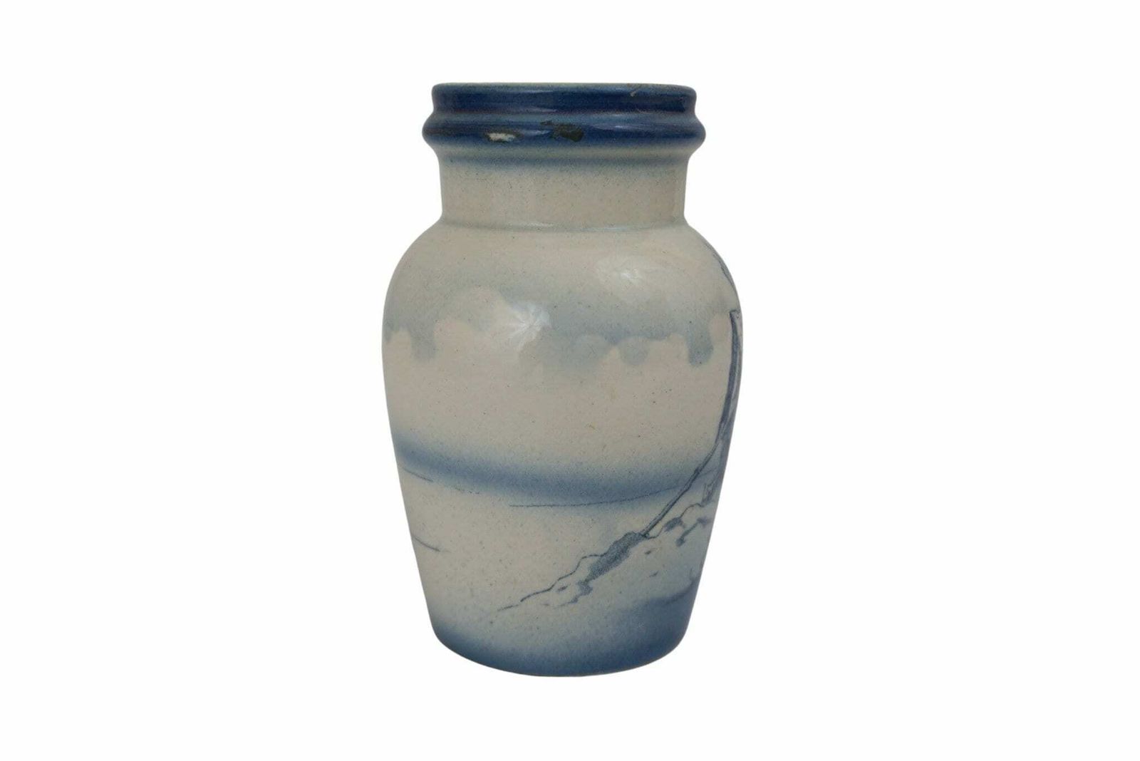 Antique French Mustard Pottery Pot, K&G Luneville Condiment Jar photo for sale
