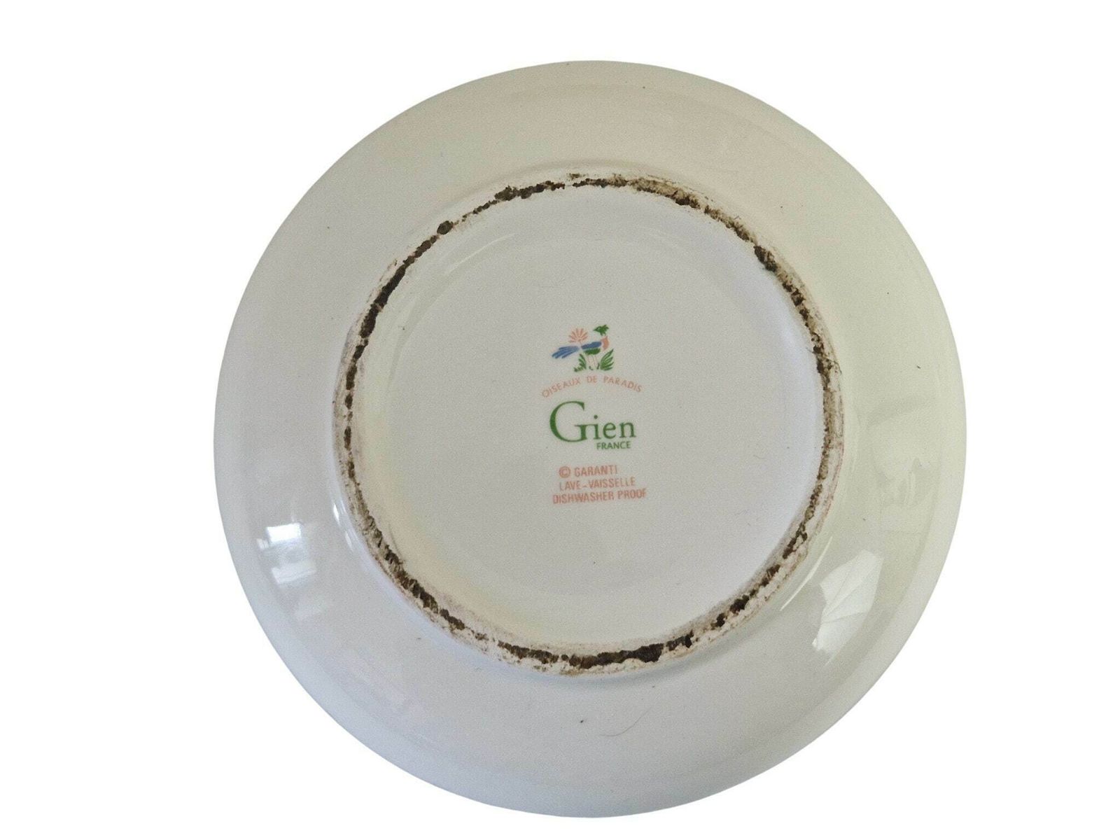 photo furniture Gien Ceramic Candy Dish With Birds Of Paradise, French Faience Lidded Jewelry Box