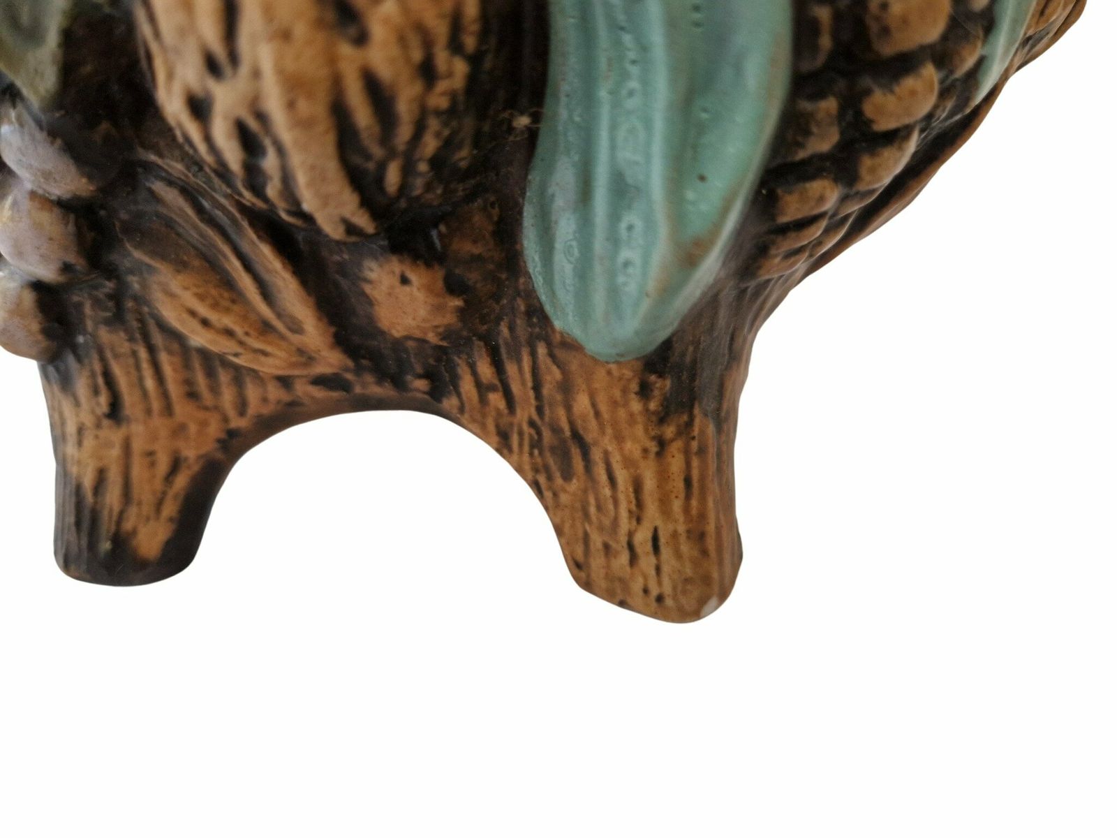 photo furniture 1960s Borghini Lacrima Christi Wine Decanter, Hand Painted Italian Ceramic Majolica Bottle