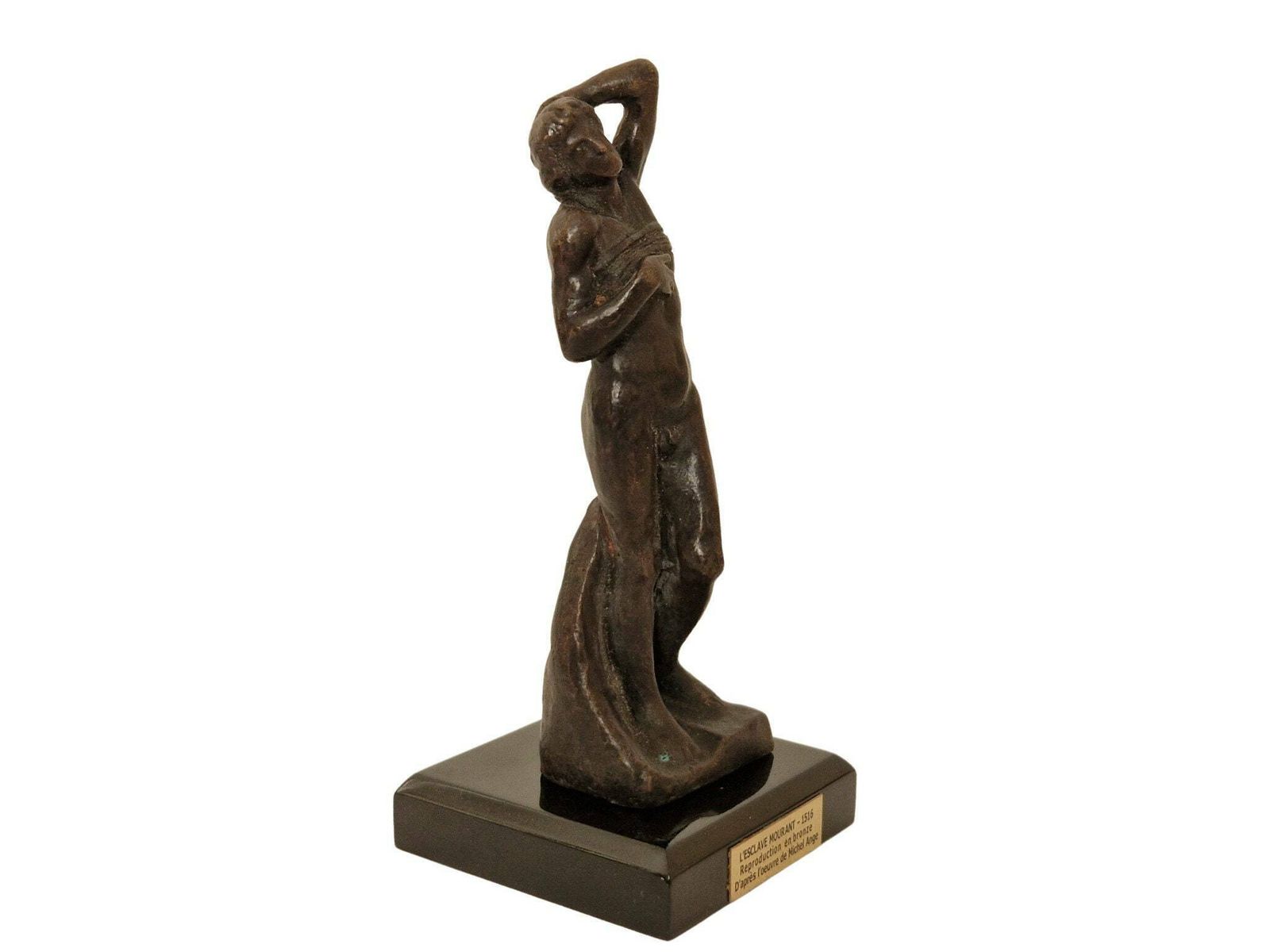Michelangelo De Stervende Slaaf Beeldje, Frans Kunstbrons Figurine, Reproductie Van Michelangelo Sculptuur photo furniture