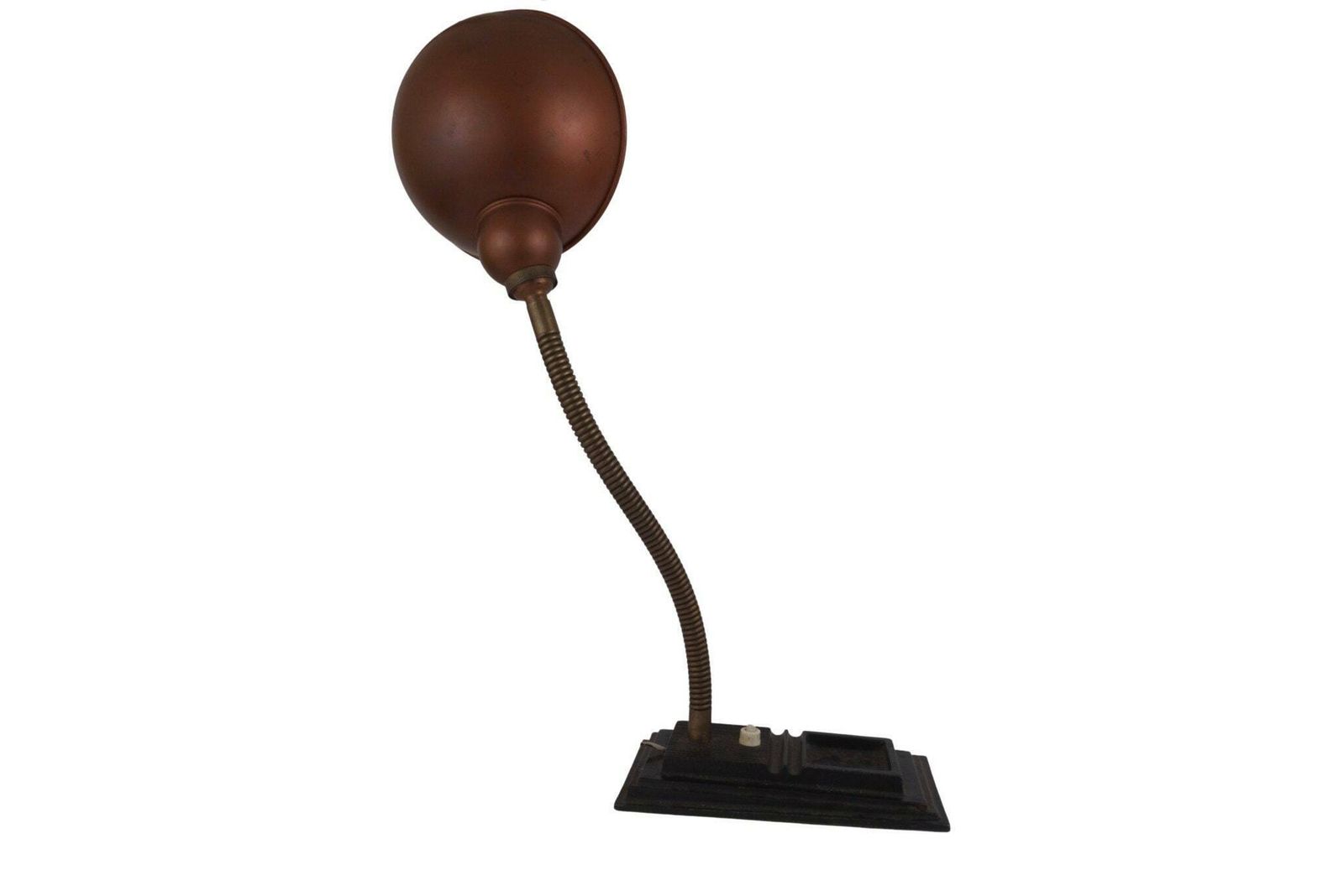 Art Deco Gooseneck Lamp With Cast Iron Stand, Desk And Table Top Light photo furniture