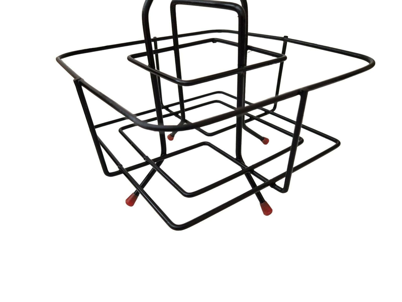 photo furniture 1960s Hairdresser Advertising Display Stand & Cosmetics Caddy, French Mid Century Bio Brillantene Roja Sign