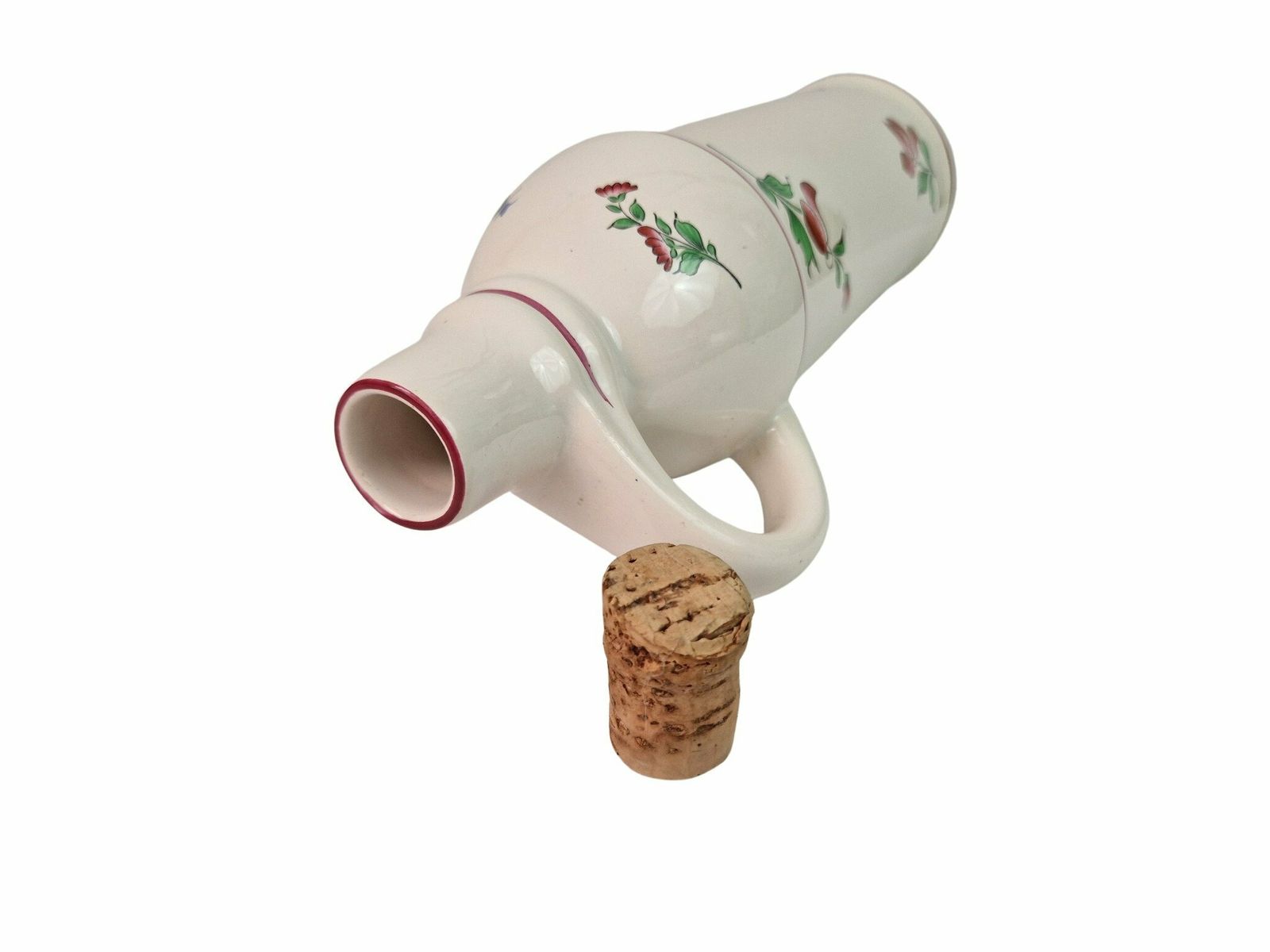 photo furniture Rench Ceramic Liquor Decanter With Rose And Flowers By Keller And Guerin Luneville