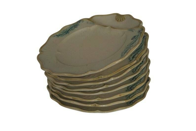 Antique Majolica Artichoke And Asparagus Plate By Fives Lille French Ceramic Wall Plate And Country Kitchen Decor photo for sale