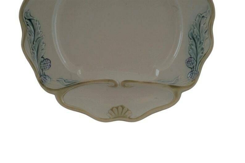 photo furniture Antique Majolica Artichoke And Asparagus Plate By Fives Lille French Ceramic Wall Plate And Country Kitchen Decor