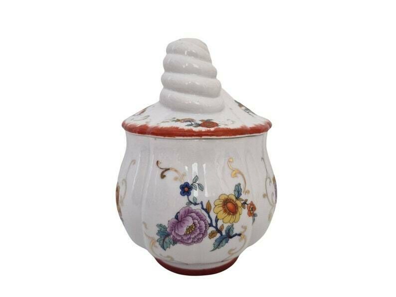 French Couleuvre Porcelain Bonbonniere By Albert Laurent Floral Candy Dish photo for sale