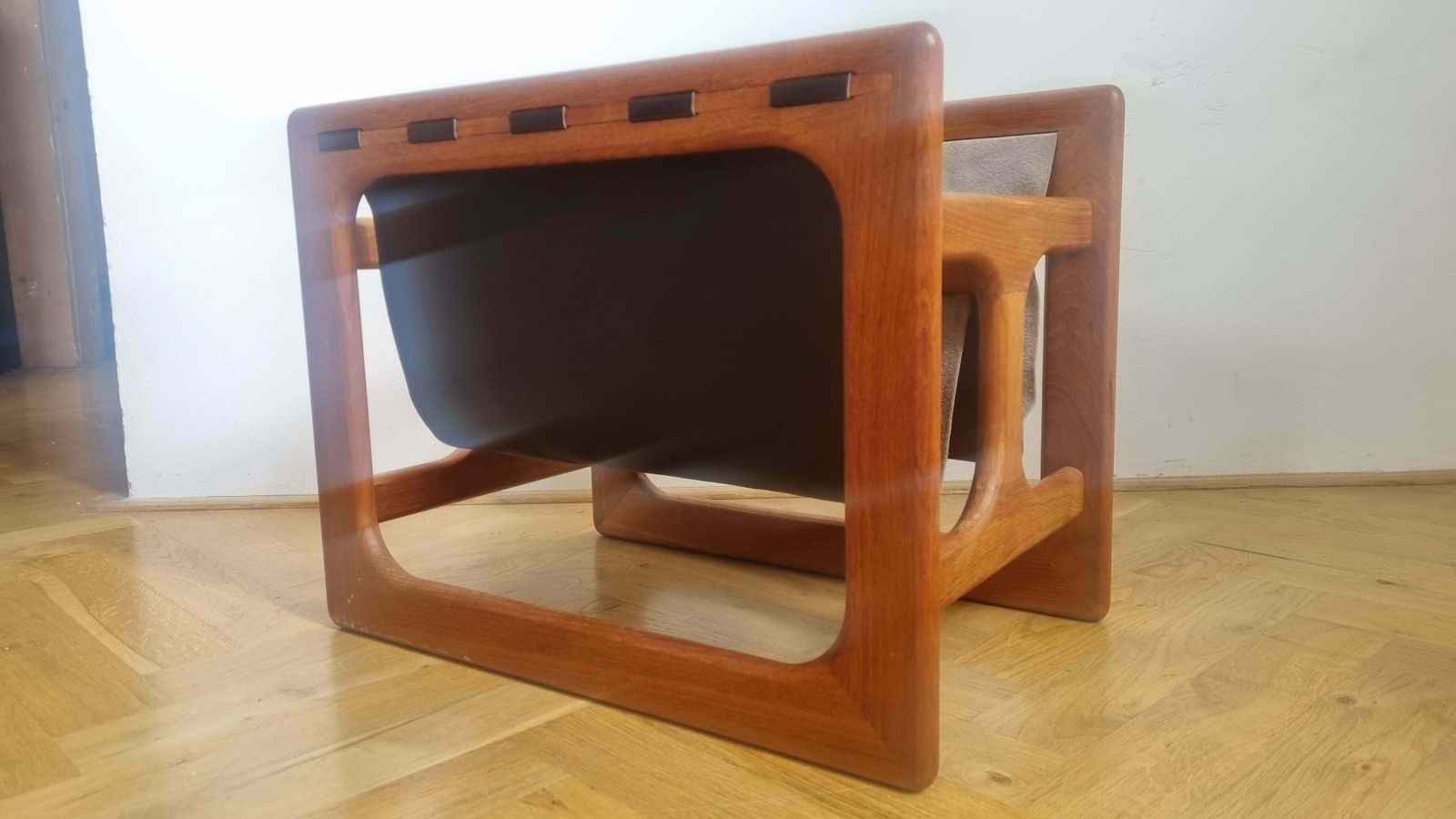 Midcentury Teak Magazine Rack, Salin Møbler, Aksel Kjersgaard, Denmark, 1970s photo buy