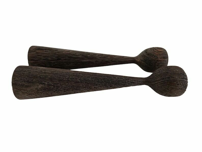 Mid Century Scandinavian Tulip Candleholders Pair, 1960s Modernist Candlesticks photo for sale