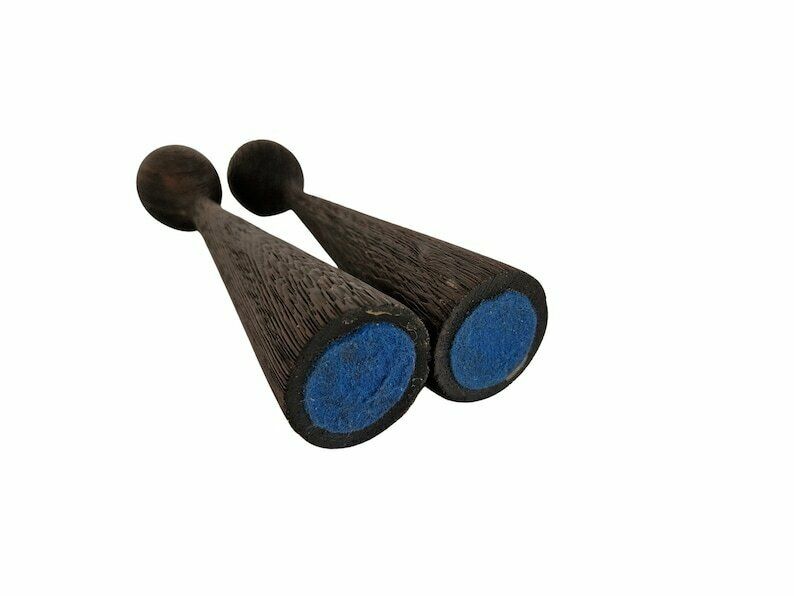 photo for sale Mid Century Scandinavian Tulip Candleholders Pair, 1960s Modernist Candlesticks