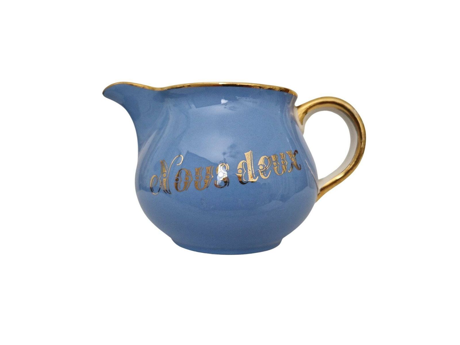 Villeroy And Boch Nous Deux Creamer And Tray, French Ceramic Tea For Two Breakfast Set photo Home Decor