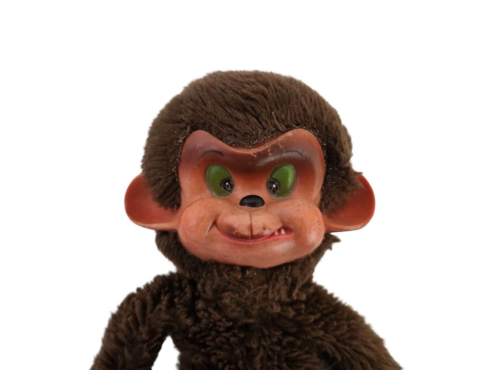 1960s Monkey Plush Toy With Rubber Face photo furniture