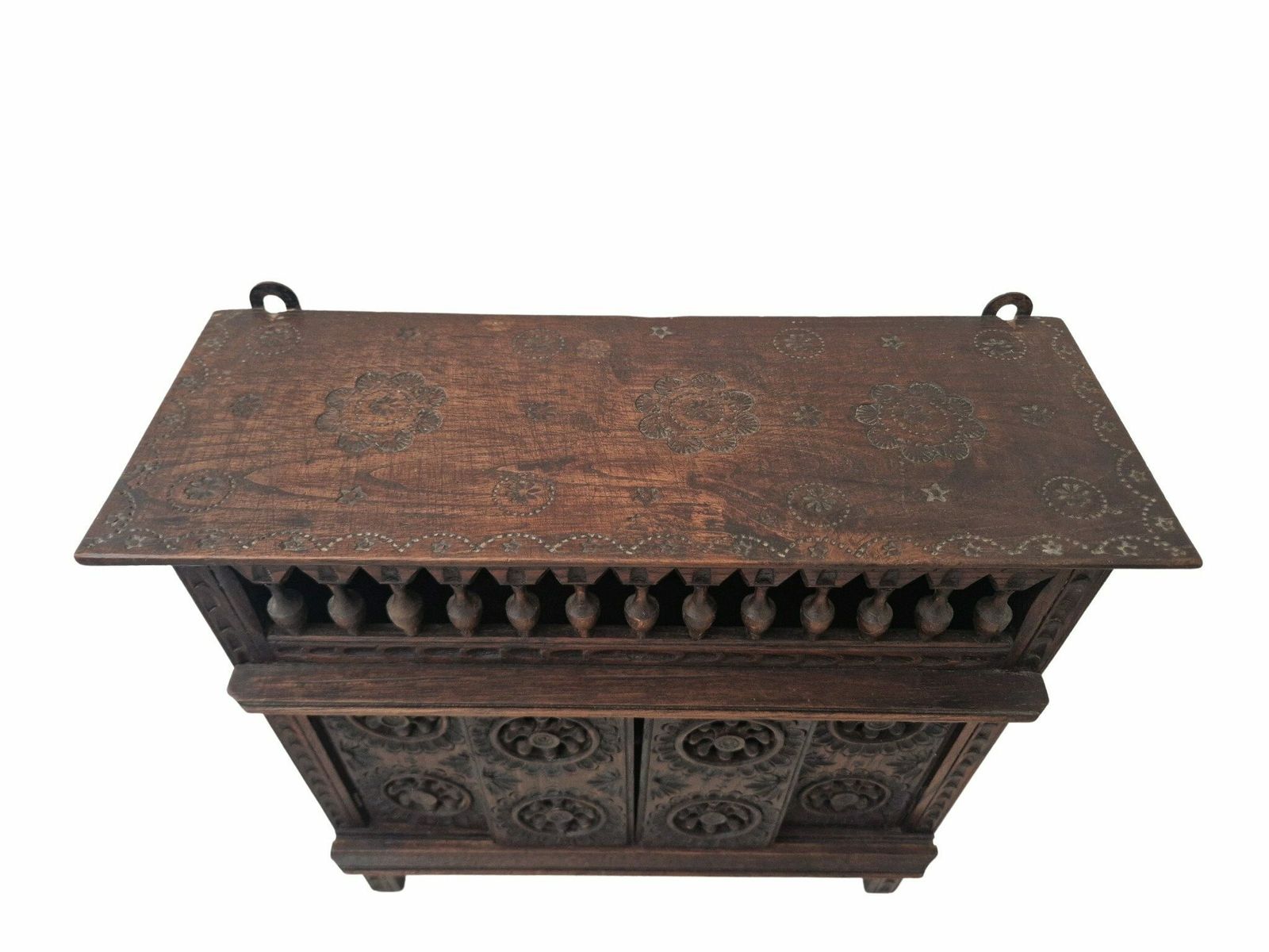 French Breton Doll Furniture Sideboard, Miniature Carved Wooden Buffet Cupboard photo buy