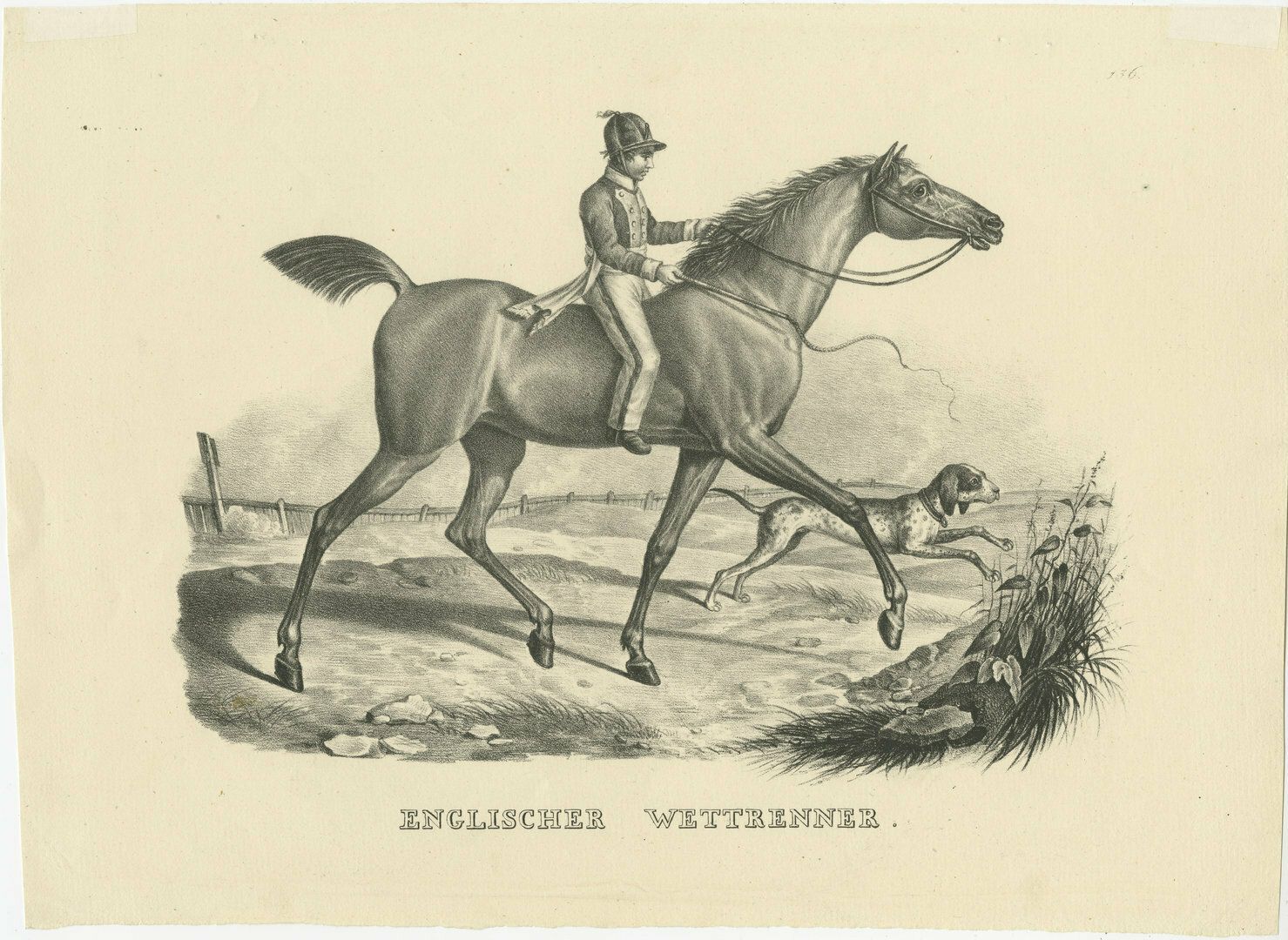 Set Of 2 Original Antique Prints Of English Horses photo for sale