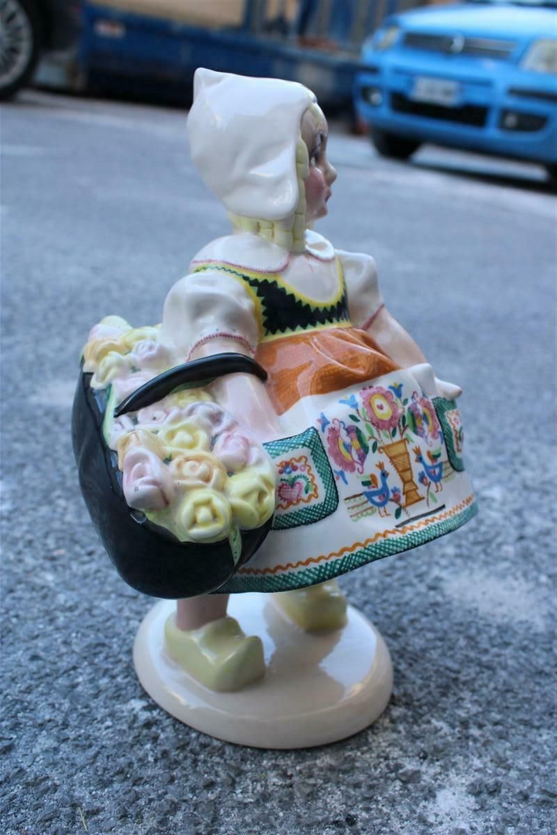 photo furniture Bambina In Ceramica Italiana Essevi Sandro Vacchetti 1930 Bambina Olandese Lenci